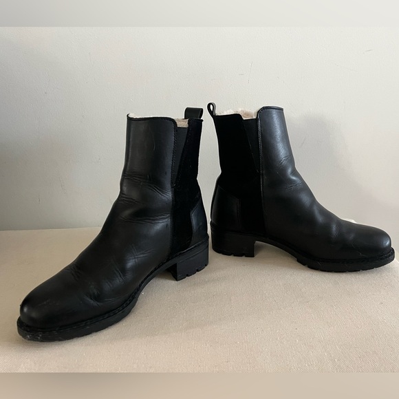 $500 Pajar 'Faye' Heritage Shearling Lined Leather Winter Boots SIze 39 U.S. 8 - Picture 3 of 8
